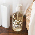 Compagnie de Provence Savon de Marseille Extra Pure Liquid Soap - Cotton Flower - 16.7 Fl Oz Glass Pump Bottle