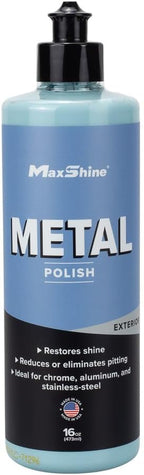 Maxshine 16oz Metal Polish – All-in-One Heavy-Duty Cleaner for Chrome, Aluminum, Stainless Steel & More – Cleans, Polishes & Protects – Ideal for Cars, Trucks, SUVs, RVs & Motorcycles