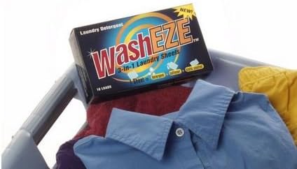 Washeze 3-in-1 Laundry Detergent Sheets 60 Loads Lightly Scented All in One Laundry Sheet - Great For Busy Moms More Convenient Than Pods Pacs Liquids or Powders
