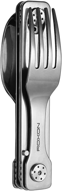 ROXON C1 3 IN 1 Camping Utensils Detachable Cutlery Knife Spoon Fork for Outdoor Camping Hiking