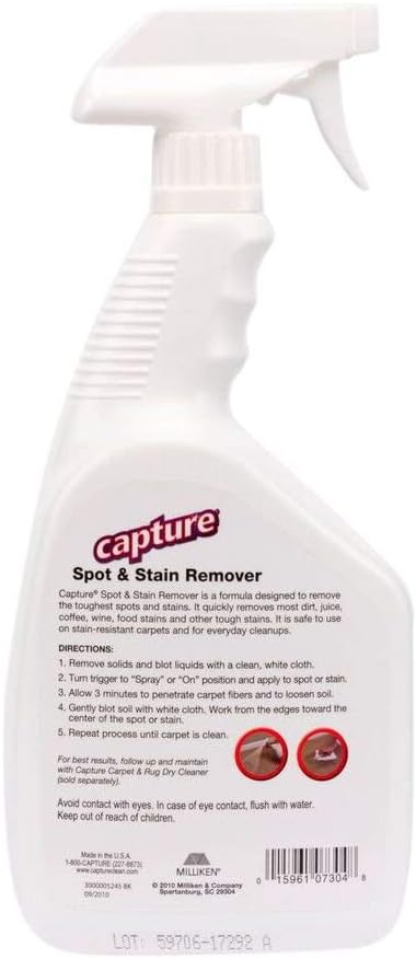 Capture Carpet & Rug Dry Cleaner (1 lb) Spot and Stain Remover (32 oz), Couch, Sofa Cleaner and Stain Remover Bundle