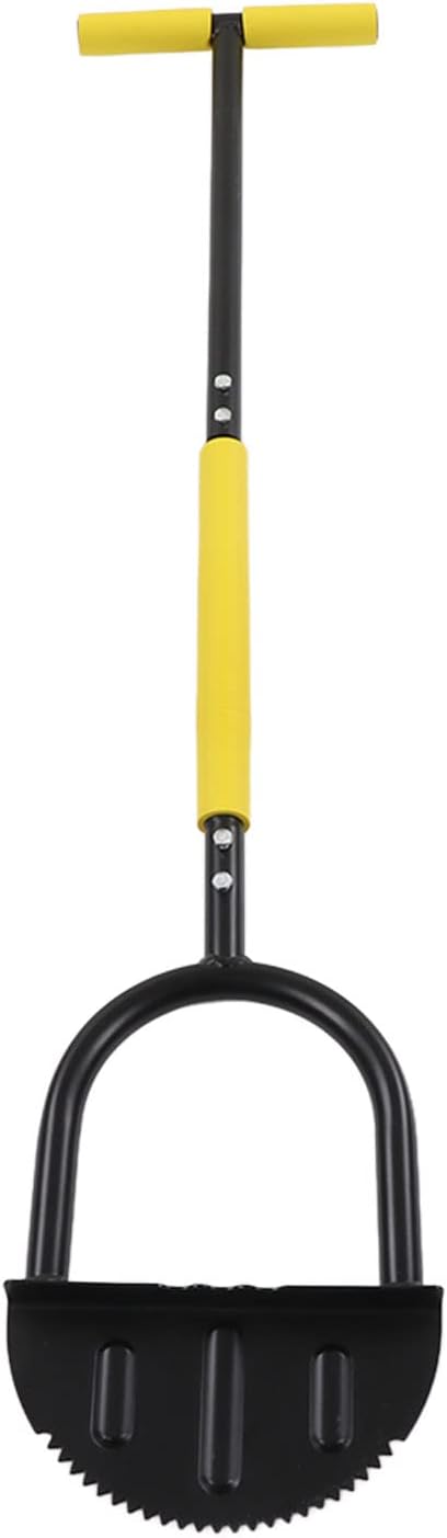 Manual Lawn Edger with Steel Blade T-Handle & Wide Pedal - Garden Path Edging & Trimming Tool for Sidewalks with Comfort Sponge Cover