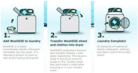 3 in 1 Laundry Detergent Sheets Unscented 40 count with Fabric Softener Fragrance and Phosphate Free- More efficient than pods pacs powders or liquids