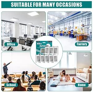 8Pcs 6 Inch Drywall Patch, Wall Repair Patches, Self-Adhesive Fiberglass Repair Kit Dry Wall Hole Repair Patch for Aluminum Metal Sheetrock Ceiling (6"x 6")