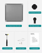 SONGMICS 6 Cube Storage Organizer, Modular Bookshelf, DIY Closet Organizers and Storage, Plastic Stackable Shelves, 11.8 x 11.8 x 11.8 Inch Cubes, with Feet and Rubber Mallet, Gray ULPC06G