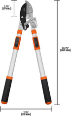 Zenport LRT11 Telescopic Ratchet Anvil Lopper, 23.5-Inch to 35.8-Inch