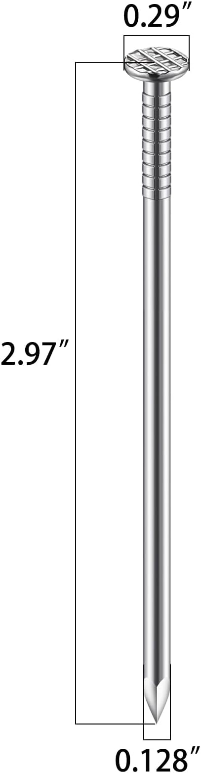 (40 pcs)3 inch Stainless Steel 304 Nails, Hanging Nails, Wall Nails, Dowels, Long Nails