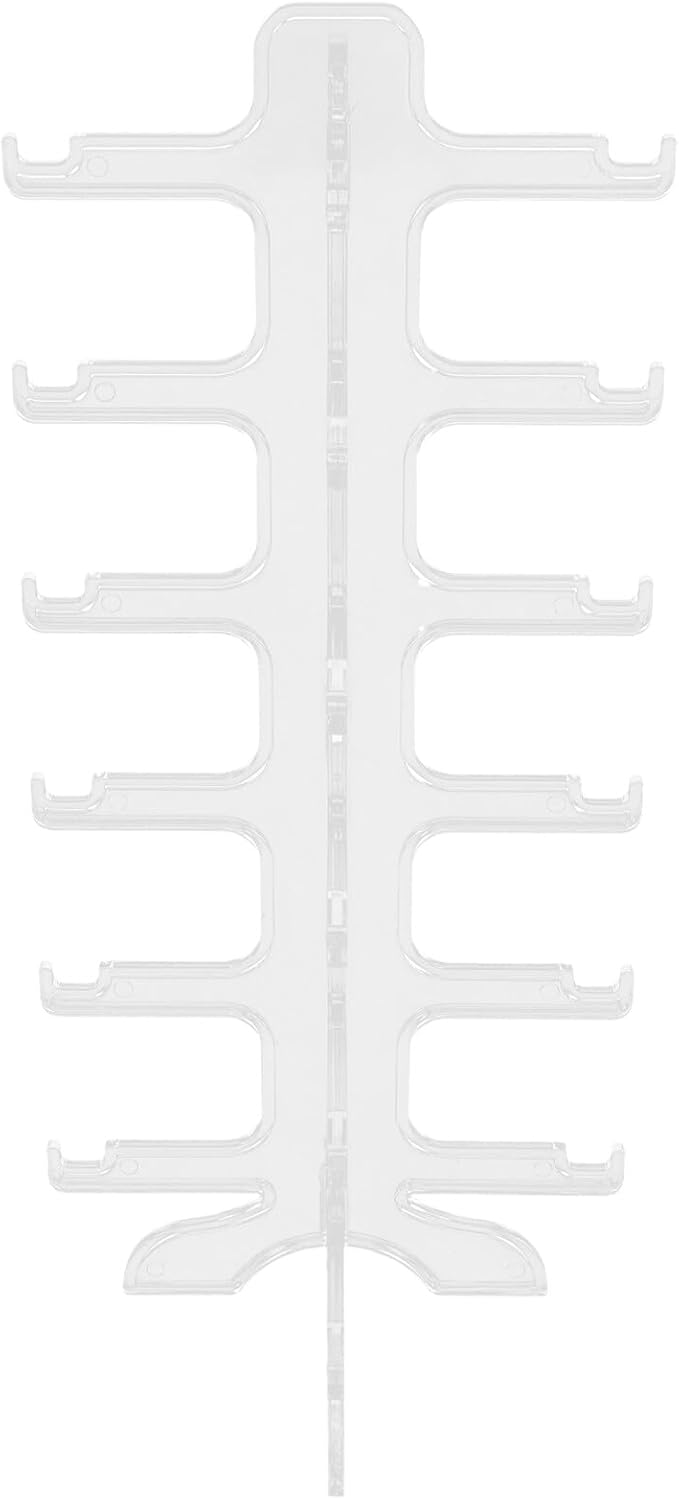 Multi-Layer Glasses Display Stand 6-Tier Plastic Sunglasses Organizer Holder Eyewear Rack for Desktop Home Storage
