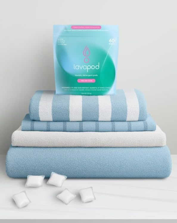Luxury Laundry Pods - Plant-Based Detergent Unscented | Biodegradable PVA Film | Made in USA | 60 Count (Free & Clear)