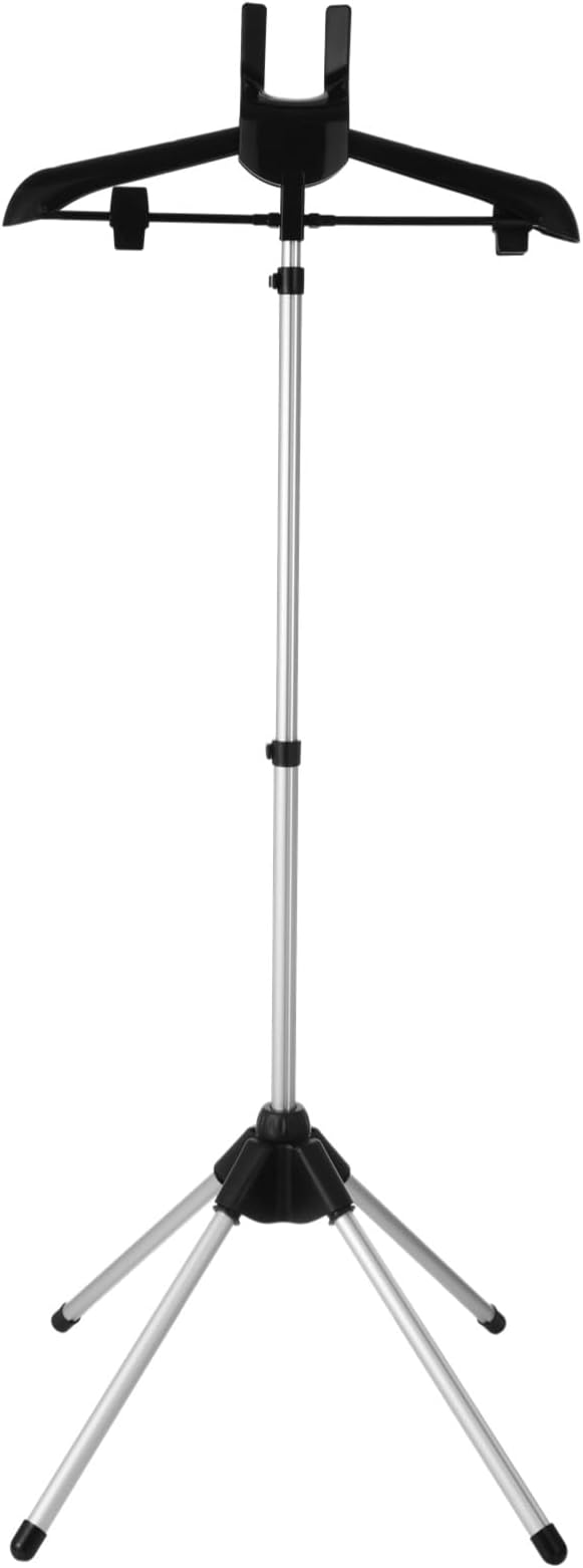 Foldable Garment & Clothes Drying Rack, Foldable Clothes Stand with Adjustable Height, Handheld Hanging Hanger Stand, 4-Leg Clothes Steam Ironing Machine Accessories Bracket