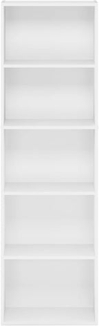 Furinno Luder Bookcase / Book / Storage , 5-Tier, White