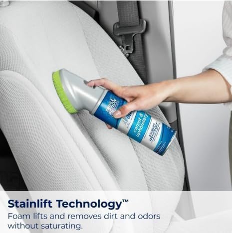 Woo-lite Carpet and Upholstery Foam Cleaner with Built-in Brush, Triple Action Stainlift Technology for Stairs, Fabrics, Pet Odors (1 Pack)