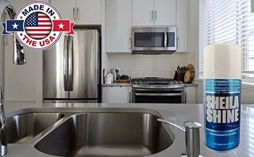 Sheila Shine Stainless Steel Polish & Cleaner | 10 Aerosol Spray Can| Protects Appliances from Fingerprints and Grease Marks | Residue & Streak Free |10 Oz Aerosol Can | Pack of 1