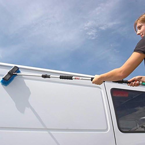 Unger Professional HydroPower 9” Soft Wash Brush with Protective Bumper – Compatible with Waterflow Poles, Cleaning Brush, Great for Cars, Boats, Siding, Windows & Delicate Surfaces