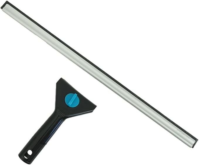 Moerman 18 Inch All Purpose Window Squeegee - Lightweight Durable Plastic Handle -Aluminum Channel with Streak Free Rubber - for Window Cleaning, Showers, and Mirrors