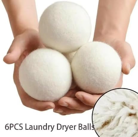 Wool Dryer Balls – Reusable Laundry Softener, Tumble Dryer Balls for Clothes, Eco-Friendly Washing Machine Accessories, Home Essentials
