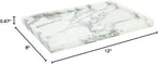 Real Luxurious Natural Marble Vanity Tray Genuine Marble Storage Tray for Home Decor Stone Tray for Bathroom/Kitchen/Vanity/Dresser Non-Resin/(arabescato)