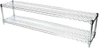 Shelving Inc. 12"d x 60"w Chrome Wire Shelving with 2 Tier Shelves, Weight Capacity 800lbs Per Shelf