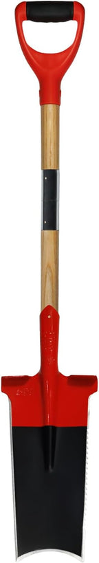 Slayer of Grass 47.2" Steel Square Garden Spade, Flat Shovel for Digging, Planting & Edging, Heavy Duty Trenching Shovel with Serrated Edges