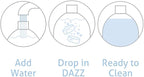 DAZZ Natural Cleaning Tablets - Window & Glass Cleaner Refill Pack - Makes (4) 32oz Bottles - Just Add Water