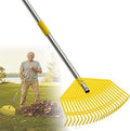 Plastic Garden Rake for Leaves - Lightweight Leaf Rake with Anti-Break Nylon Head, 16.5" Wide, 35–75" Adjustable Yard Rake for Lawn,Gardening,Grass & Pine Needles, Easy for Women, Seniors & Kids