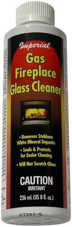 Imperial Gas Fireplace Glass Cleaner – 8 oz Bottle | KK0044 | Non-Abrasive Formula for Gas Fireplace Glass
