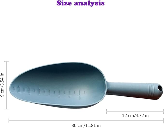 Plastic Garden Shovel Hand Trowel Tool Non-Slip Potting Soil Scoop Flowerpot Transplanting Digging Weeding Planting Cultivation Sturdy Kids Beach Sand Toys Pet Food Scoop 2 Pcs