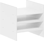 Furinno Cubicle 3-Shelf File Organizer Cube Insert (Does not fit IKEA Kallax Shelving), White