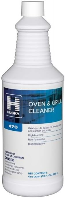 Husky 470 Oven & Grill Cleaner, 32 oz – Powerful Formula for Grills, Ovens & Cookware; Removes Grease