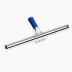 18-Inch Heavy-Duty Window Squeegee with Rubber Blade, Ideal 15 Degree Angle. Color Blue