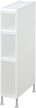 like-it TS-111A Laundry Storage Gap Stocker, 3 Tiers Width 7.3 x Depth 18.3 x Height 35.8 inches (18.7 x 46.5 x 91 - 93.5 cm), White, Made in Japan