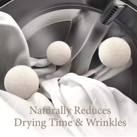 Wool Dryer Balls – Reusable Laundry Softener, Tumble Dryer Balls for Clothes, Eco-Friendly Washing Machine Accessories, Home Essentials