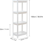 HIEEY 4 Tier Bathroom Shelf,Bathroom Rack, Shelves Organizer, for Bathroom Laundry Pantry Kitchen Narrow Places