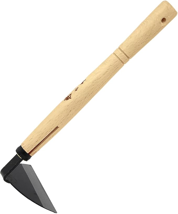 Zenport J6-14 Premium Japanese Kusa-Kaki Garden Hoe - 5" Wide Laminated Steel, Sharp Edge Blade, 11.5" Ergonomic Handle for Efficient Work - Precise Gardening, Soil Loosening, Weed Removal