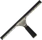 Professional Stainless Steel Handle Water Wiper Window Glass Squeegee with Replacement Rubber Blade 105cm 41inch (Black, 18in/45cm+Blade)