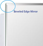 Bathroom Medicine Cabinet with Beveled Edge Mirrored Door 15 x 24 inch, Recessed or Surface Mount, with Adjustable Glass Shelves
