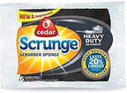O-Cedar Heavy Duty Scrunge Scrub Sponge 6 Count (Pack of 4)