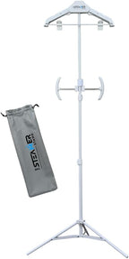 Deluxe | Adjustable Standing Garment Steaming Rack with Hanger | Fast, Foldable, Portable Clothes Steam Ironing Solution for Travel & Home