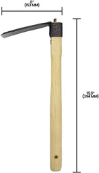 Zenport J6-03 Steel Hoe, 15-Inch Handle, 5 Inch Carbon Steel Blades, Beige - 3 Pack