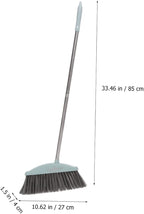 Cabilock Long Handle Broom and Dustpan for Home Cleaning Ergonomic Lightweight Design Seamless Floor Fit for Tile Non Damaging Sweeping Accessories in Light Combo