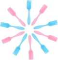 10Pcs Colorful Plastic Mini Gardening Shovel Spoons Soil Scoops, Succulent Sand Scoops/Cultivation Digging Transplanting Tools for Succulents Potted Flowers (Pink + Blue)
