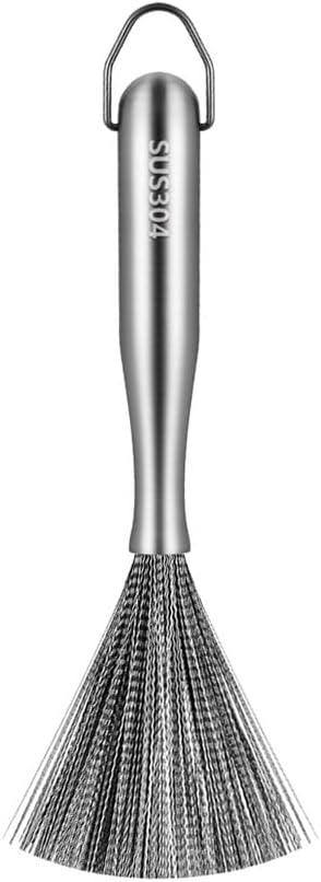 304 Stainless Steel Brushes, Instead of Traditional Steel Wool Scrubber, Metal Scrubber, Suitable for Removing Stubborn Messes from Cast Iron, Pots, Pans, Grill, Stoves, Gifts for mom (1PCS)