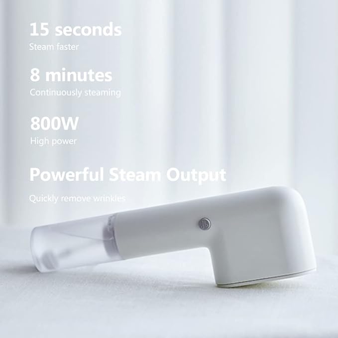 Travel Steamer for Clothes Steamer, Simple Designed Portable Handheld Garment Steamer for travel and home, 0.75lbs Lightly, 15s Fast Heat-up, 8 Minutes of Continuous Steam (G1)