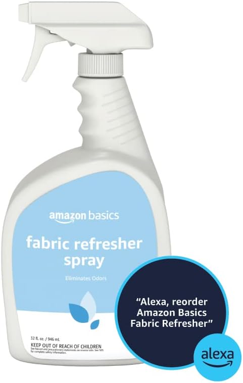 Amazon Basics Fabric Spray, Fabric Freshner, Fresh Scent, 32 fl oz, Pack of 2