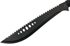 Szco Supplies 21” Full-Tang Curved Sawback Machete with Cord-Wrapped Handle, 420 Stainless Steel Blade, and Nylon Sheath for Camping, Hiking, and Survival