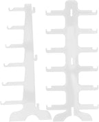 OSALADI Multi-Layer Eyeglasses Holder Stand Sunglass Display Rack 6-Tier Plastic Eyewear Organizer for Home and Desktop Storage