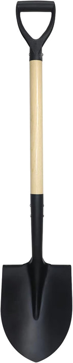 Shovel for Digging,Round Shovel, Garden Tool with D-Handle, 41 Inches in Overall Length, Wooden Handel Garden Shovel,Beach Shovel, Car Snow Shovel