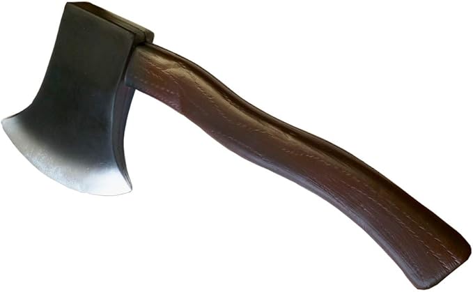 12" High Density Foam Hand Axe Viking Barbarian Theater Prop Brown
