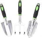 SZHDXSY,Garden Tools Set 3 Pack Garden Hand Shovels Garden Trowels , Included Trowel, Transplant Trowel and Cultivator Hand Rake,Durable Garden Hand Tools ,with Ergonomic Rubberized Non-Slip Grip,