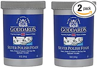 NeschToy Goddard's Silver Polish, 18 oz - Tarnish Remover with Sponge Applicator, Pack of 2
